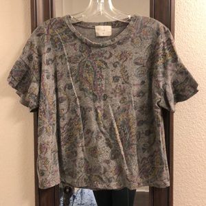 Grey paisley t.La top